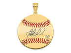 FJC Finejewelers Gold Plated Silver Fernando Tatis Jr. MLBPA Signature Epoxy Charm 33 x 25 mm