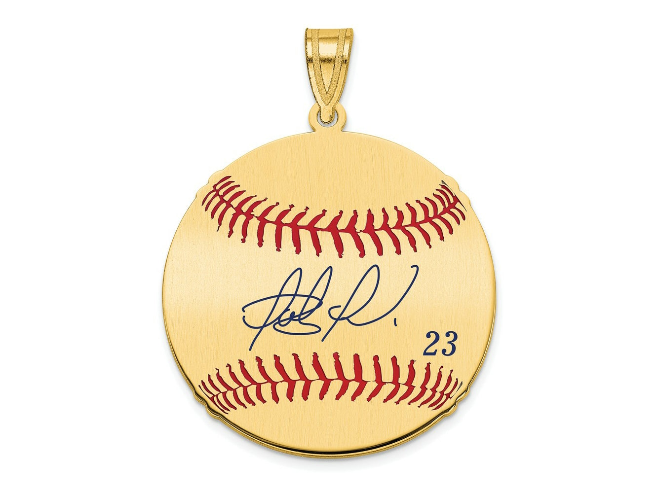 FJC Finejewelers Gold Plated Silver Fernando Tatis Jr. MLBPA Signature Epoxy Charm 33 x 25 mm