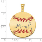 FJC Finejewelers Gold Plated Silver Jose Altuve MLBPA Signature Epoxy Charm 33 x 25 mm