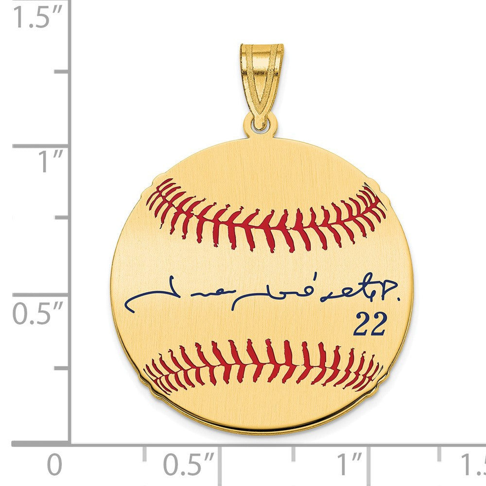 FJC Finejewelers Gold Plated Silver Juan Soto MLBPA Signature Epoxy Charm 33 x 25 mm