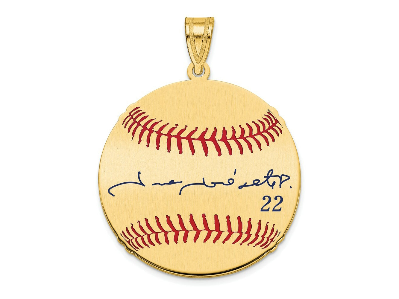 FJC Finejewelers Gold Plated Silver Juan Soto MLBPA Signature Epoxy Charm 33 x 25 mm