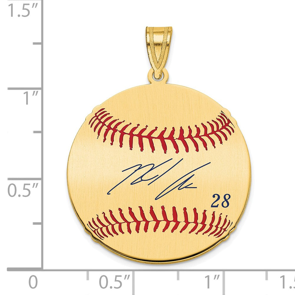 FJC Finejewelers Gold Plated Silver Nolan Arenado MLBPA Signature Epoxy Charm 33 x 25 mm