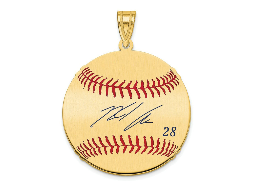 FJC Finejewelers Gold Plated Silver Nolan Arenado MLBPA Signature Epoxy Charm 33 x 25 mm