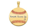 FJC Finejewelers Gold Plated Silver Ronald Acuña Jr. MLBPA Signature Epoxy Charm 33 x 25 mm