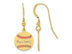 FJC Finejewelers Gold Plated Silver Bobby Witt Jr. MLBPA Signature Epoxy Earrings 31 x 12 mm