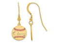FJC Finejewelers Gold Plated Silver Elly De La Cruz MLBPA Signature Epoxy Earrings 31 x 12 mm