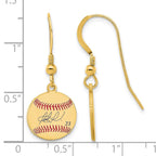 FJC Finejewelers Gold Plated Silver Fernando Tatis Jr. MLBPA Signature Epoxy Earrings 31 x 12 mm