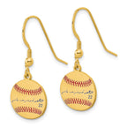 FJC Finejewelers Gold Plated Silver SS/GP Juan Soto MLBPA Signature Epoxy Earrings 31 x 12 mm