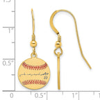 FJC Finejewelers Gold Plated Silver SS/GP Juan Soto MLBPA Signature Epoxy Earrings 31 x 12 mm