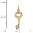 FJC Finejewelers 14 kt Yellow Gold Polished Key Charm 23 x 7 mm