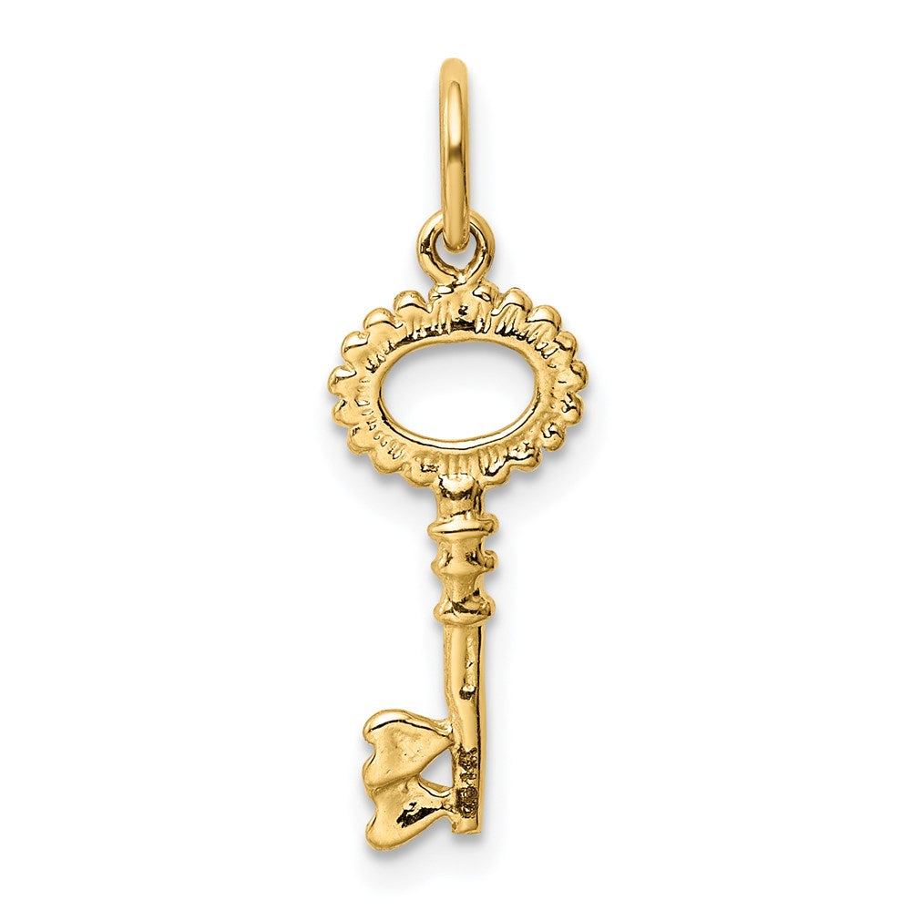 FJC Finejewelers 14 kt Yellow Gold Polished Key Charm 23 x 7 mm