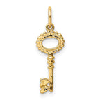 FJC Finejewelers 14 kt Yellow Gold Polished Key Charm 23 x 7 mm