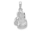 FJC Finejewelers 14 kt White Gold Lg Boxing Glove Charm 21 mm x 12 mm