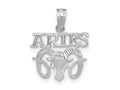 FJC Finejewelers 14 kt White Gold WG ARIES Zodiac Charm 17 x 13 mm