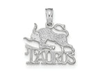 FJC Finejewelers 14 kt White Gold WG TAURUS Zodiac Charm 15 x 13 mm
