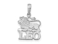 FJC Finejewelers 14 kt White Gold WG LEO Zodiac Charm 19 x 13 mm
