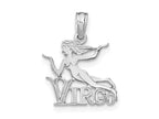 FJC Finejewelers 14 kt White Gold WG VIRGO Zodiac Charm 17 x 13 mm