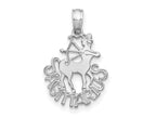 FJC Finejewelers 14 kt White Gold WG SAGITTARIUS Zodiac Charm 20 x 13 mm