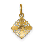 FJC Finejewelers 14 kt Yellow Gold Fancy with Rhodium Mini Cross Medallion Charm