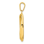 FJC Finejewelers 14 kt Yellow Gold Fancy Polished Hollow Oval Charm 33 x 15 mm