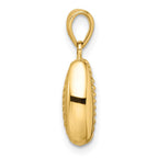 FJC Finejewelers 14 kt Yellow Gold Polished 3D Crowrie Shell Charm 20 x 9 mm