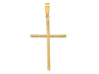 FJC Finejewelers 14 kt Yellow Gold Polished and Textured Fancy Cross Charm 59 x 31 mm