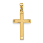 FJC Finejewelers 14 kt Yellow Gold Satin/Polished Beveled Medium Latin Cross Charm 30 x 14 mm