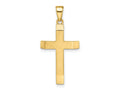 FJC Finejewelers 14 kt Yellow Gold Satin/Polished Beveled Medium Latin Cross Charm 30 x 14 mm