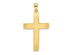 FJC Finejewelers 14 kt Yellow Gold Satin/Polished Beveled Large Latin Cross Charm 35 x 18 mm
