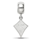 LogoArt 925 Sterling Silver Rhodium Plated Kappa Alpha Theta Kite Bead
