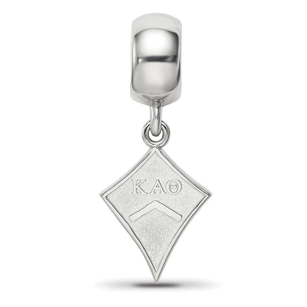 LogoArt 925 Sterling Silver Rhodium Plated Kappa Alpha Theta Kite Bead