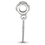 LogoArt 925 Sterling Silver Rhodium Plated Kappa Alpha Theta Kite Heart Bead