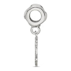 LogoArt 925 Sterling Silver Rhodium Plated Kappa Alpha Theta Vertical Letters Heart B