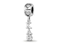 LogoArt 925 Sterling Silver Rhodium Plated Kappa Alpha Theta Vertical Letters Heart B