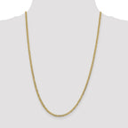FJC Finejewelers 14 kt Yellow Gold Link Lightweight Flat Cuban Chain 22 Inches x 3.1 mm
