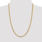 FJC Finejewelers 14 kt Yellow Gold Curb Lightweight Flat Cuban Chain 22 Inches x 3.7 mm