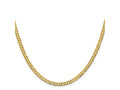 FJC Finejewelers 14 kt Yellow Gold Curb Lightweight Flat Cuban Chain 22 Inches x 3.7 mm