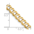 FJC Finejewelers 14 kt Yellow Gold Curb Lightweight Flat Cuban Chain 22 Inches x 4.7 mm