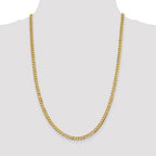 FJC Finejewelers 14 kt Yellow Gold Curb Lightweight Flat Cuban Chain 26 Inches x 4.7 mm