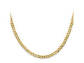 FJC Finejewelers 14 kt Yellow Gold Curb Lightweight Flat Cuban Chain 26 Inches x 4.7 mm