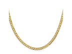 FJC Finejewelers 14 kt Yellow Gold Curb Lightweight Flat Cuban Chain 26 Inches x 4.7 mm