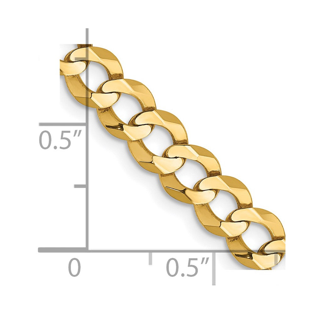 FJC Finejewelers 14 kt Yellow Gold Lightweight Flat Cuban Chain 22 Inches x 5.9 mm