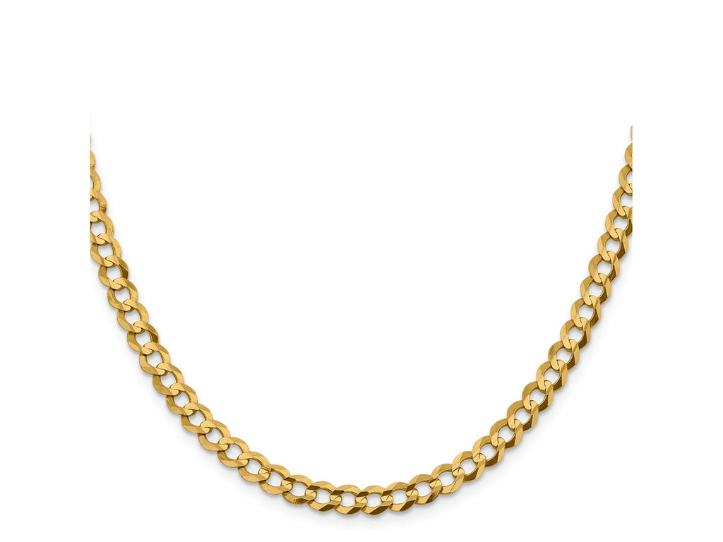 FJC Finejewelers 14 kt Yellow Gold Lightweight Flat Cuban Chain 22 Inches x 5.9 mm