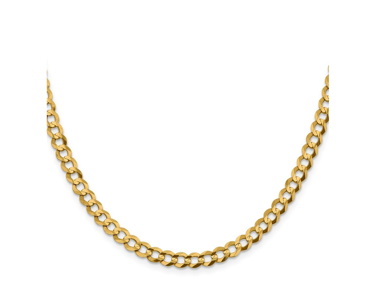 FJC Finejewelers 14 kt Yellow Gold Lightweight Flat Cuban Chain 22 Inches x 5.9 mm