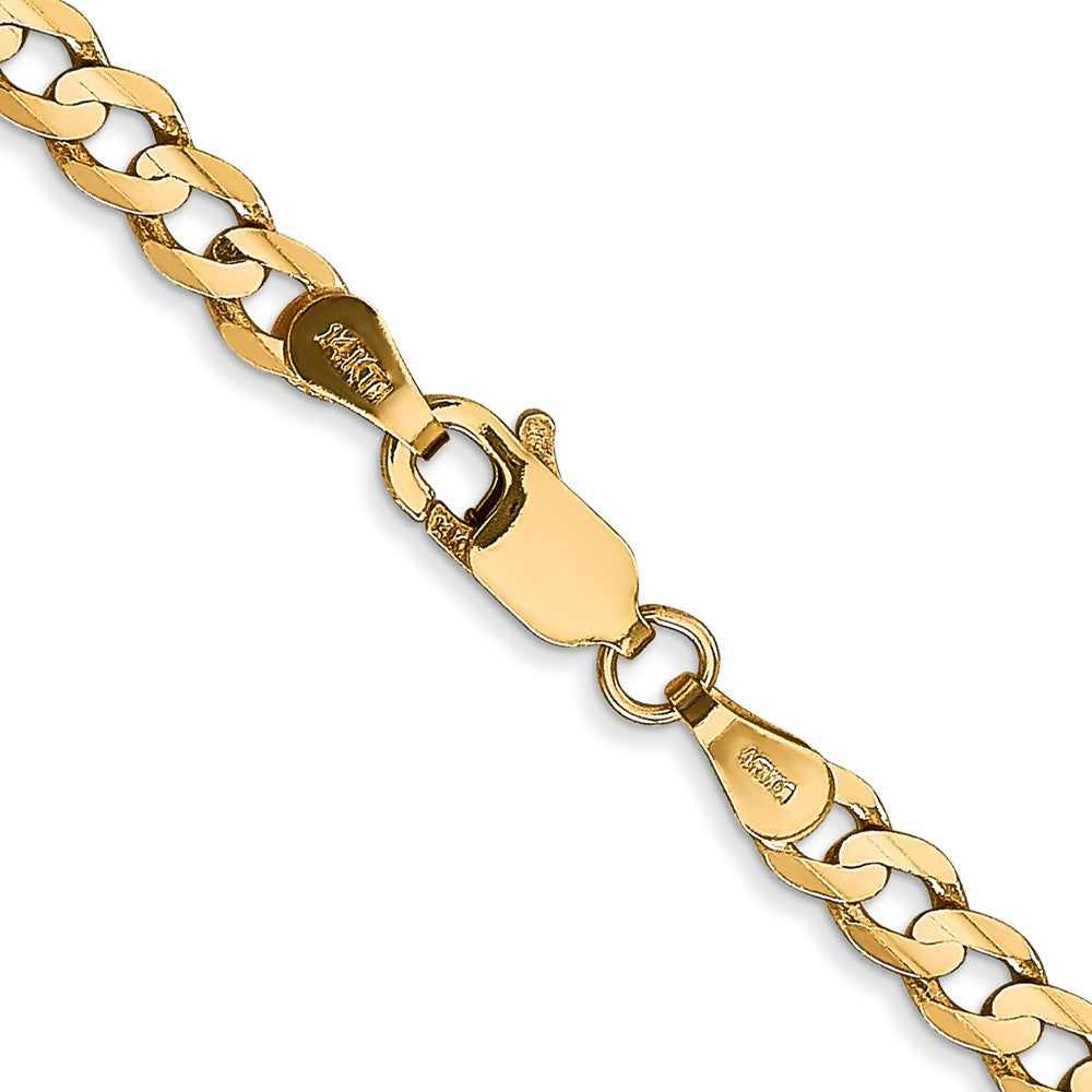 FJC Finejewelers 14 kt Yellow Gold Open Concave Curb Chain 28 Inches x 3.8 mm
