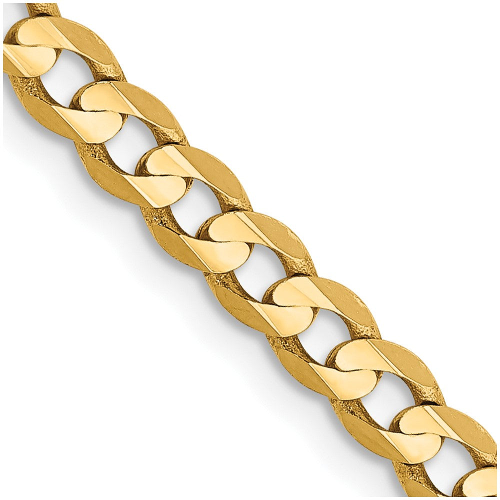 FJC Finejewelers 14 kt Yellow Gold Open Concave Curb Chain 28 Inches x 3.8 mm
