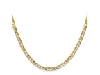 FJC Finejewelers 14 kt Yellow Gold Open Concave Curb Chain 28 Inches x 3.8 mm