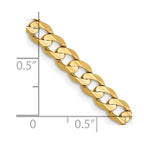 FJC Finejewelers 14 kt Yellow Gold Open Concave Curb Chain 28 Inches x 4.5 mm