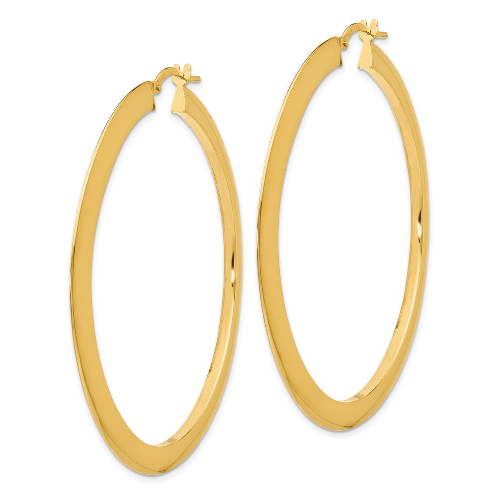 FJC Finejewelers 14 kt Yellow Gold Polished Hoop Earrings 55 mm x 53 mm