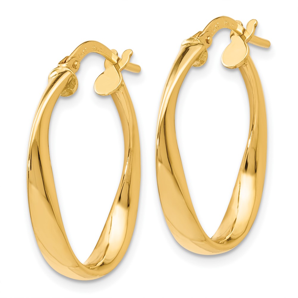 FJC Finejewelers 14 kt Yellow Gold Polished Hoop Earrings 24 mm x 21 mm